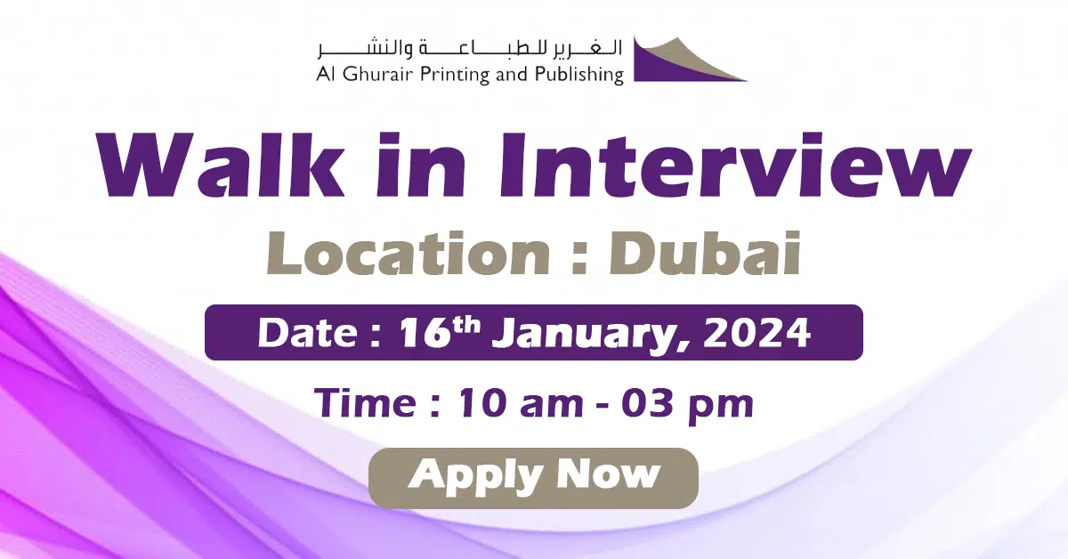 Al Ghurair Walk in Interview Dubai - Wedado