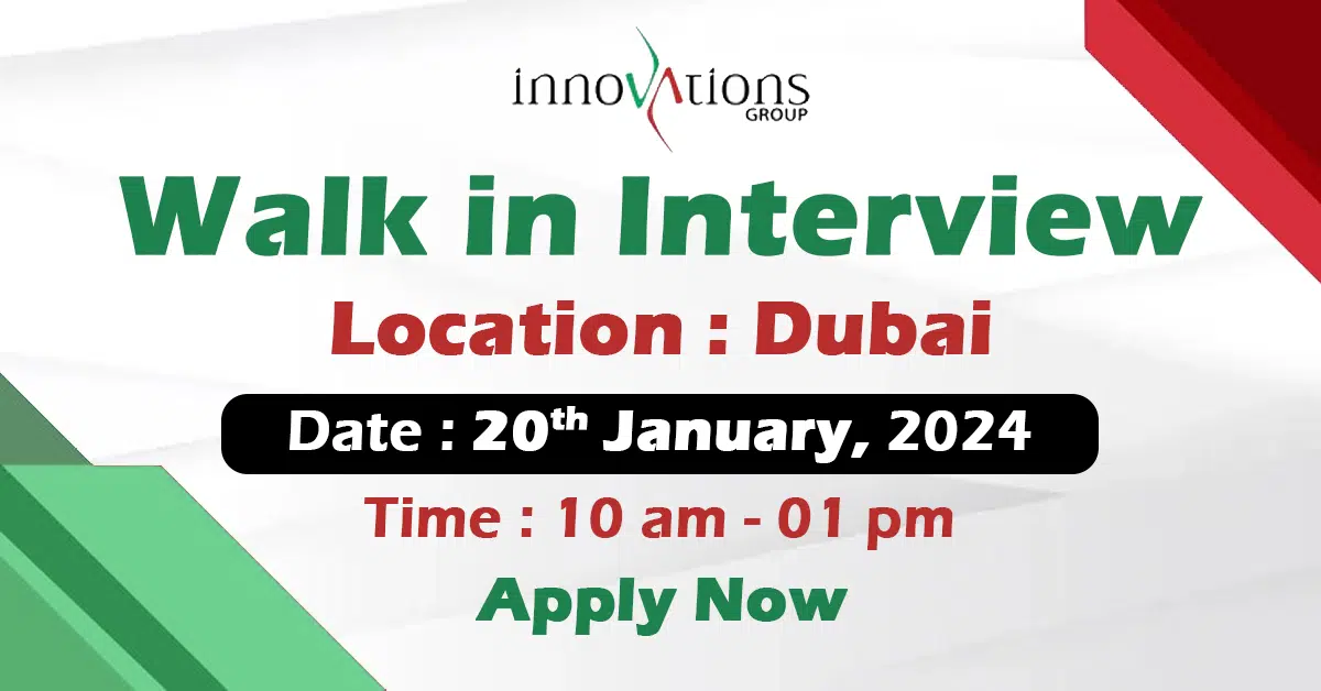 Innovations Group Walk in Interview Dubai - WEDADO