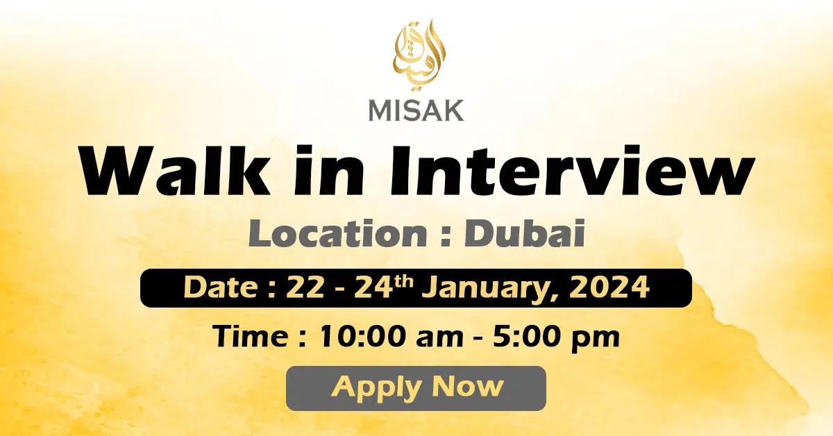 Misak Walk in Interview Dubai - Wedado