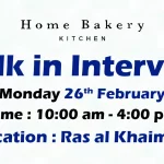 Home Bakery Walk in Interview in Ras Al Khaimah