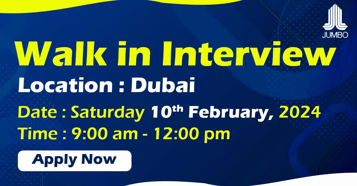 Jumbo Electronics Walk in Interview in Dubai